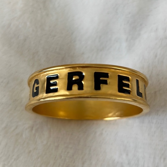 Karl Lagerfeld Jewelry - Vintage Karl Lagerfeld gold and enamel bangle